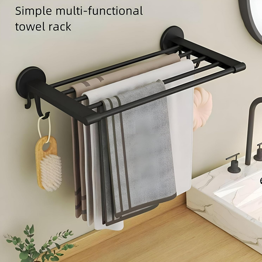 Wall Mounted No Drilling Installation 5 Bars Towel Rack for Bathroom
