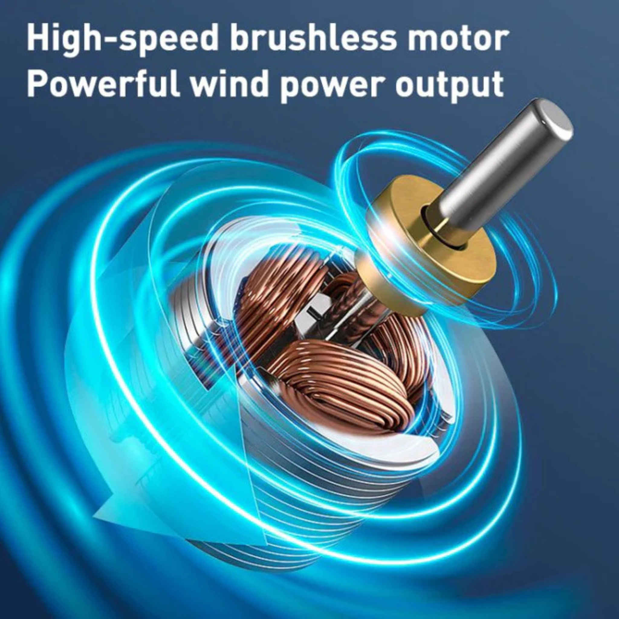 One Touch High Speed Mini Fan - Air Dryer, Portable Air Blower