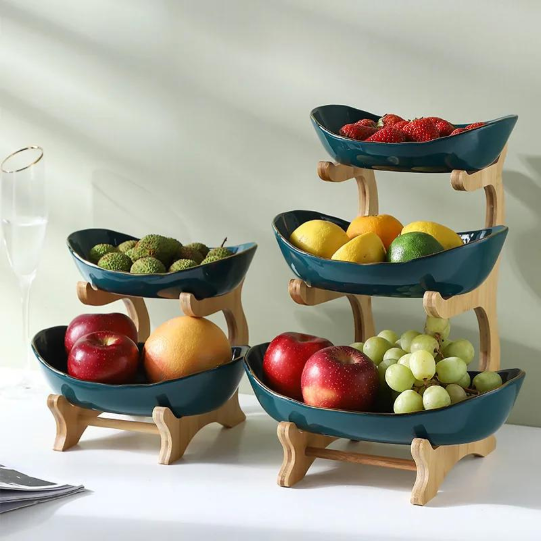 3 Layer Creative Modern Fruit Serving Bowl, Snack Plate, Dried Nuts Basket