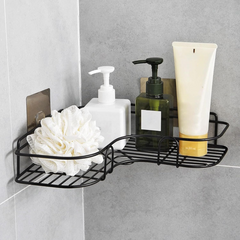 Wall Mounted Bathroom Corner Shelf - Self Adhesive Quick Installation Shampoo Rack