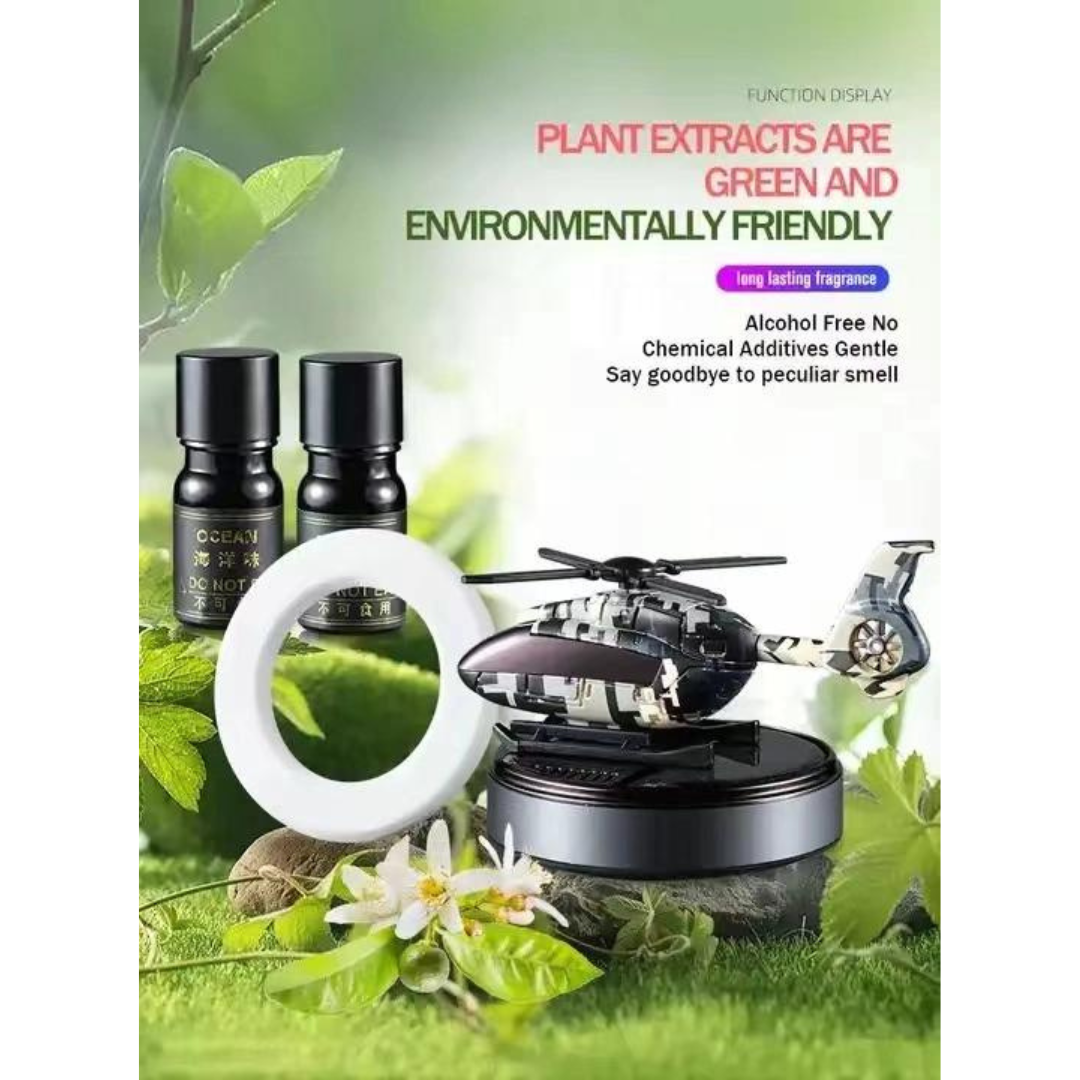 Military Helicopter Solar Car Air Freshener