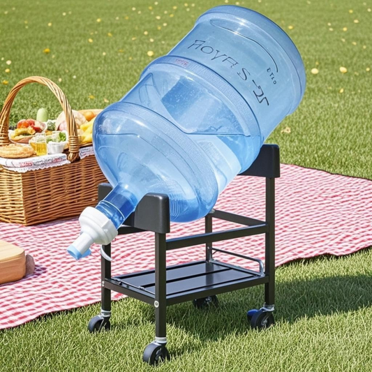 Water Dispenser Stand for Gallon Water Bottle with Locking Wheels