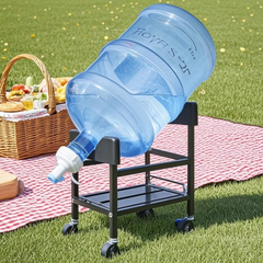Water Dispenser Stand for Gallon Water Bottle with Locking Wheels