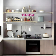 Expandable Telescopic Wardrobe Shelf Divider - Adjustable Suction Cup Wardrobe Compartment Partition
