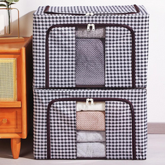 66L Wardrobe Clothes Storage Organizer Box with Steel Frame