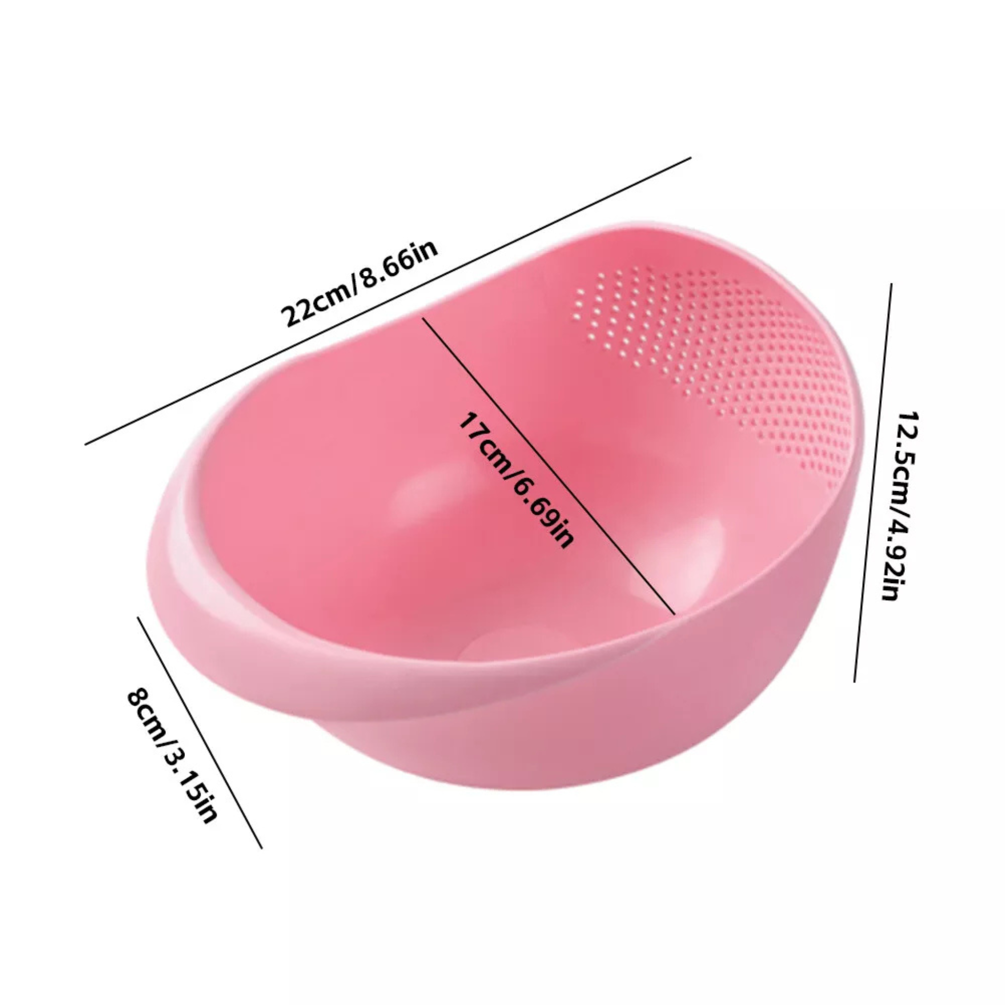 Plastic Rice Washing Colander Strainer Basket for Rice, Vegetables, and Fruits