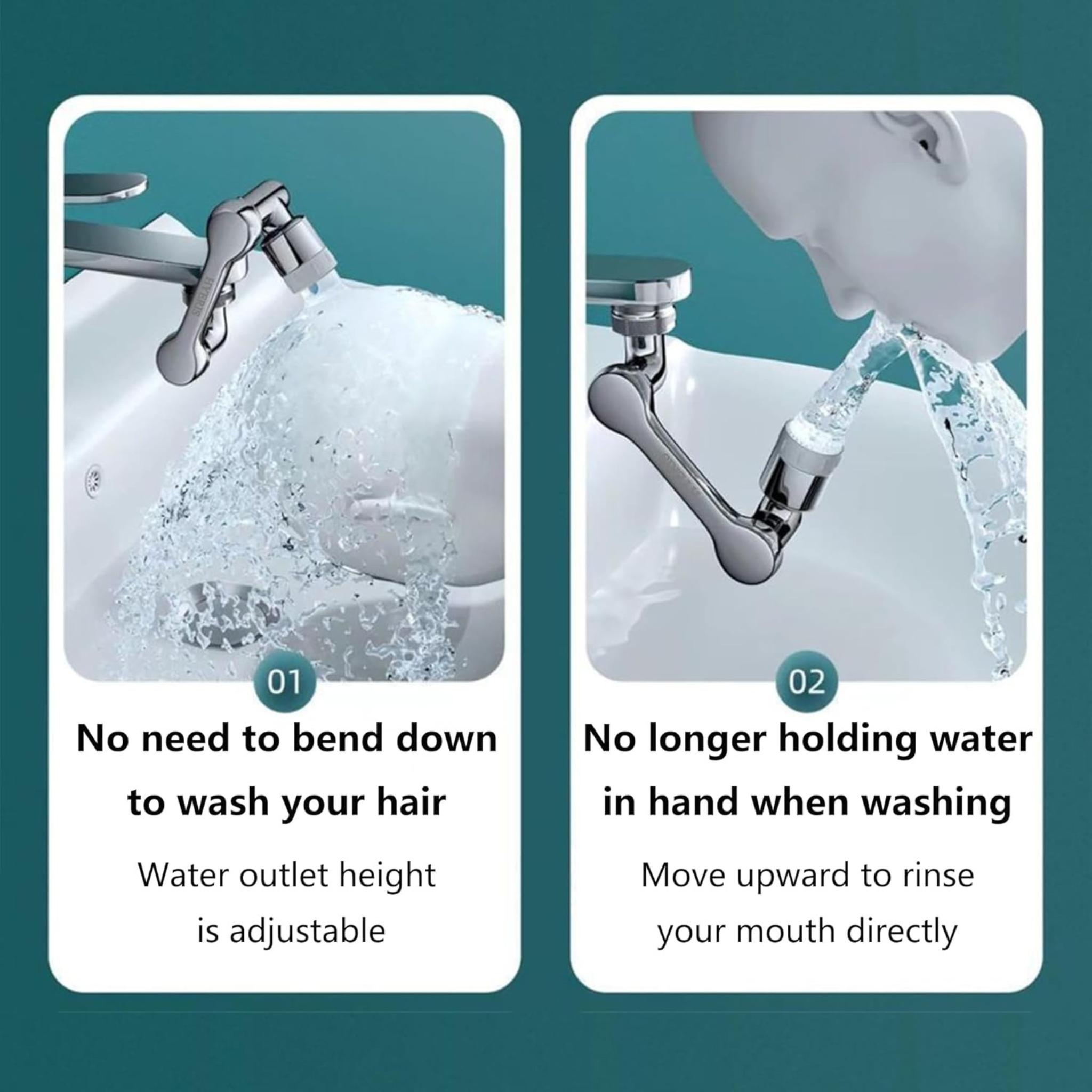 1080° Rotation Faucet Aerator Splash Filter Tap Water Extender Nozzle