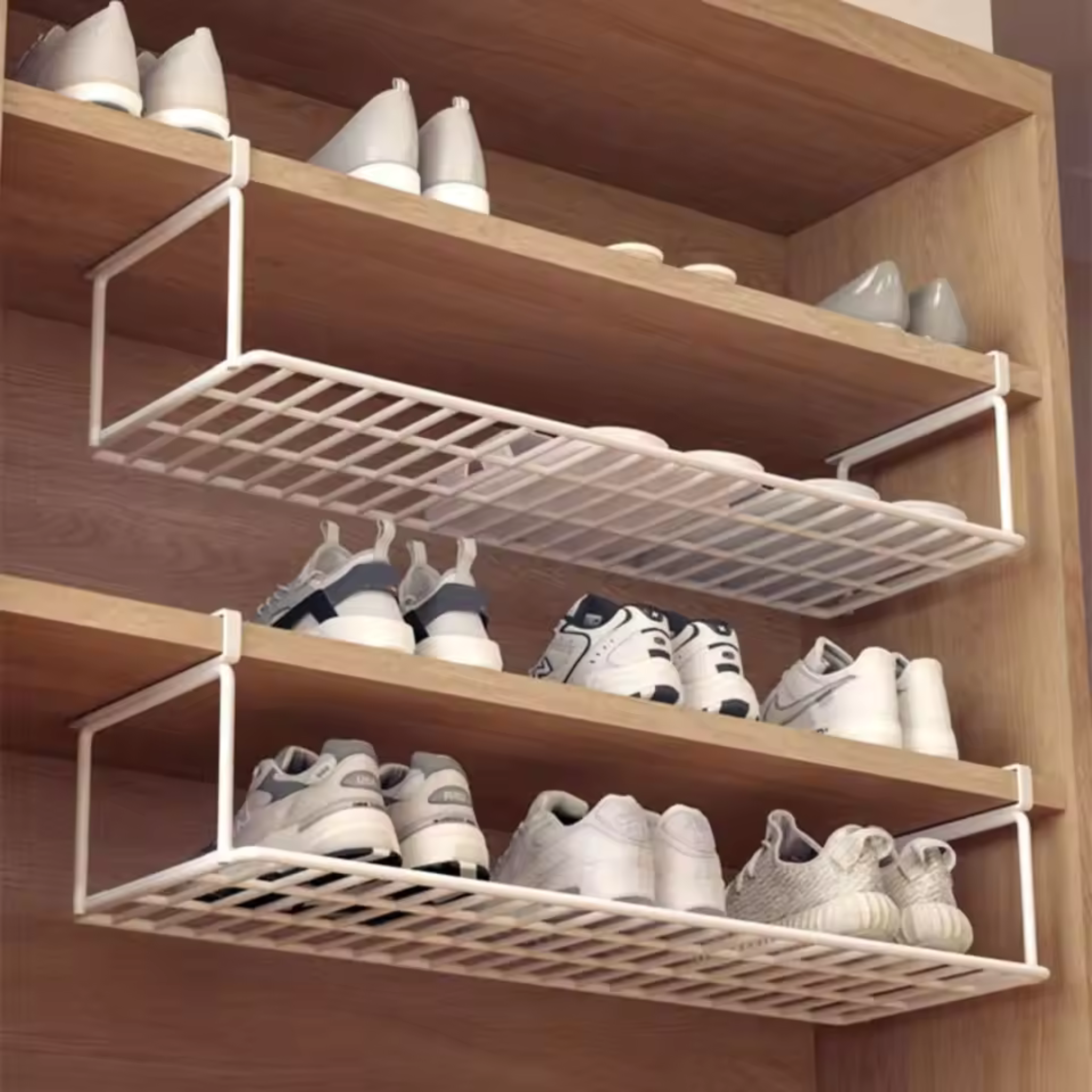 Bottom Hanging Layered Partition Shoe Rack