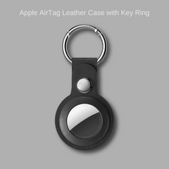 حافظة Apple AirTag الجلدية من Bluepebble مع حلقة مفاتيح