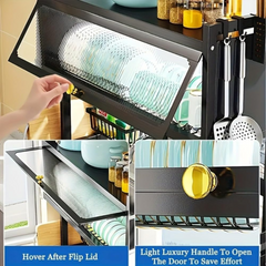 Dish Rack with Cover - Over The Sink Kitchen Dish Drying Rack