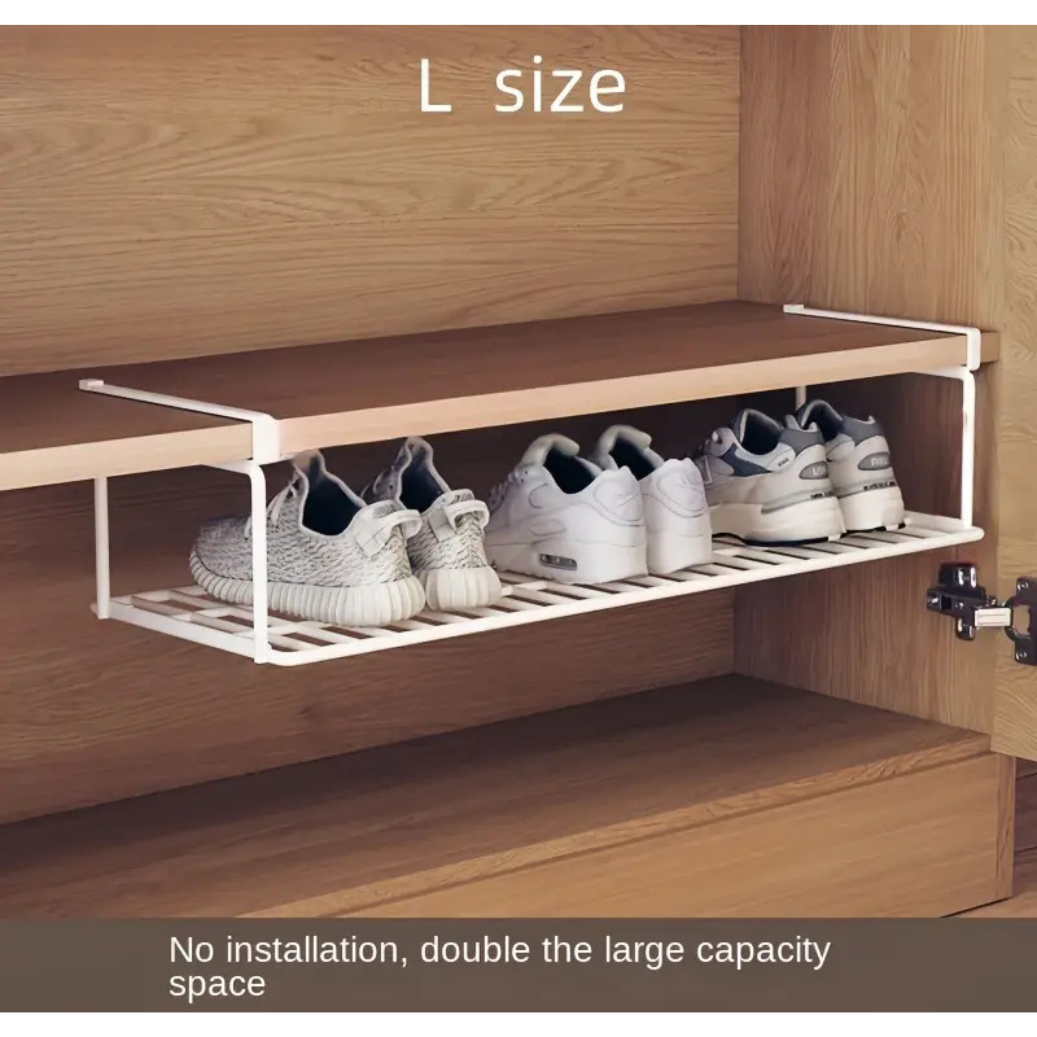 Bottom Hanging Layered Partition Shoe Rack