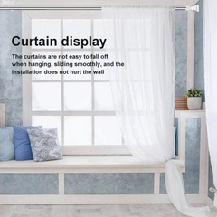 Adjustable Telescopic Curtain Rod – No Wall Drilling, Multipurpose
