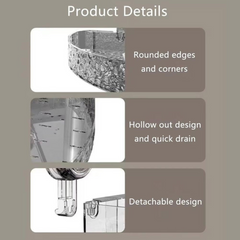 Bathroom Corner Wall Mounted Storage Organizer Shelf (Suction Type)