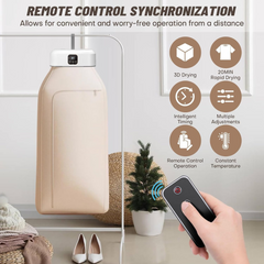 Portable Clothes Dryer - Electric Laundry Dryer Machine with Display