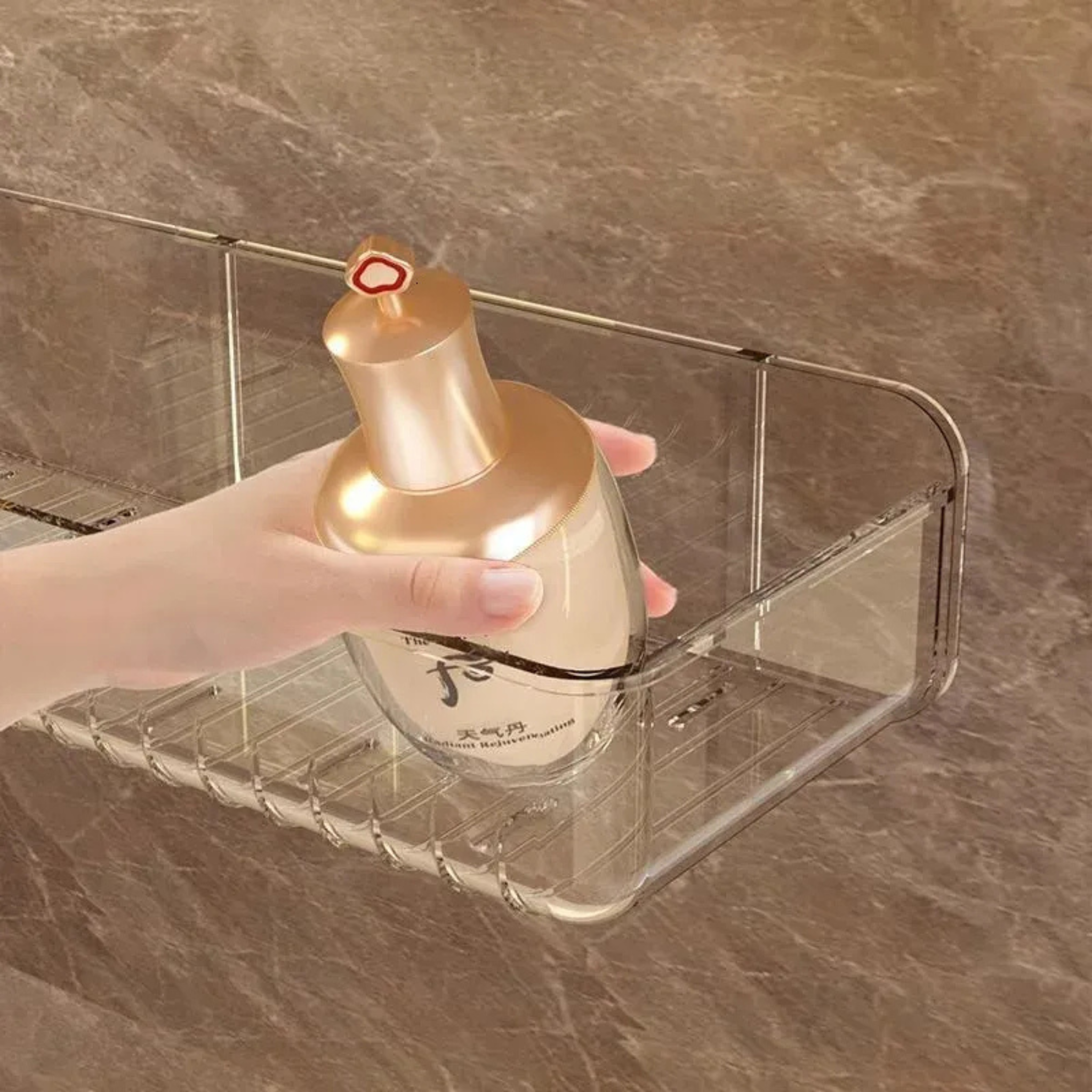 Wall Mounted Bathroom Shelf, Shampoo & Cosmetics Organizer Rack