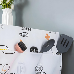 Dustproof and Oilproof Refrigerator Washing Machine Cover with Side Pockets