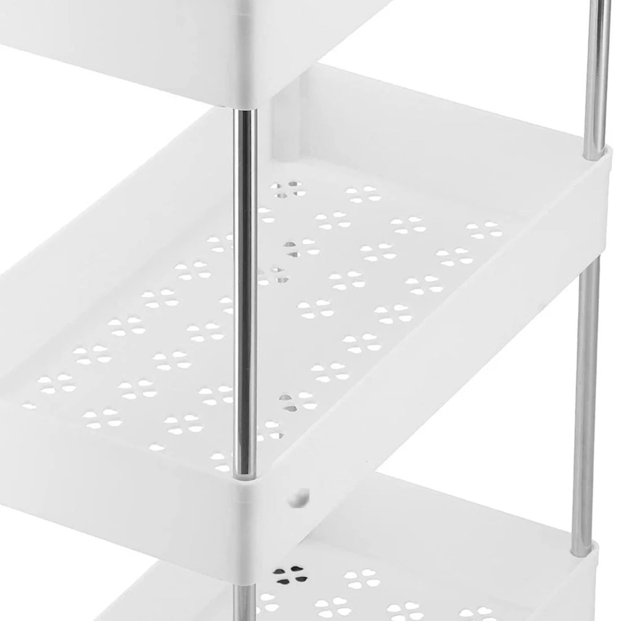 4 Tier Kitchen Shelf Trolley Rack, Multi-functional Storage Organizer Cart