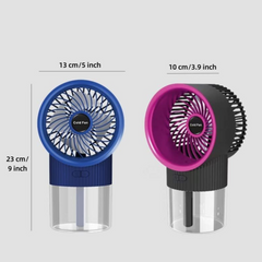Personal Mini Desk Fan with Water Tank and Mist Spray, USB Rechargeable Cooling Fan and Air Humidifier Personal Mini Desk Fan with Water Tank and Mist Spray, USB Rechargeable Cooling Fan and Air Humidifier