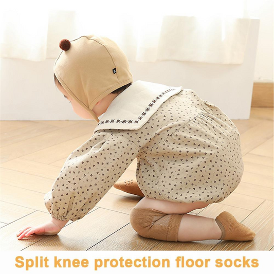 Protective Knee & Elbow Socks for Infants and Baby Brown