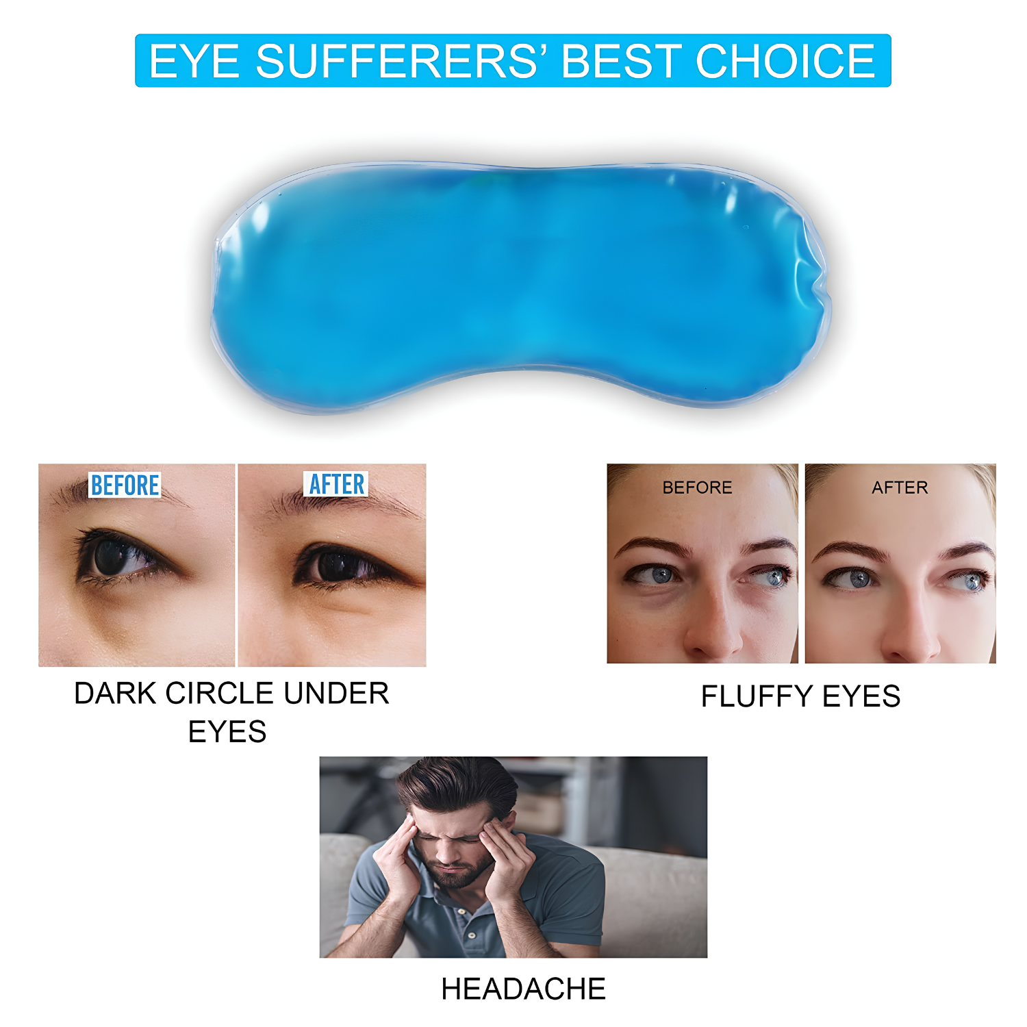 Eye Mask with Cooling Gel Pack