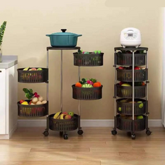 360° Rotating Kitchen Storage Rack, 5 Layer Organizer Shelf 360° Rotating Kitchen Storage Rack, 5 Layer Organizer Shelf
