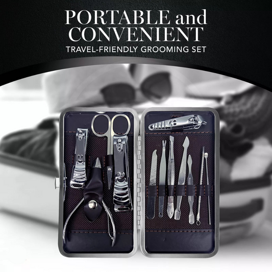12 Pcs Manicure Pedicure Nail Care Set Clippers Cutter Kit for Men and Women