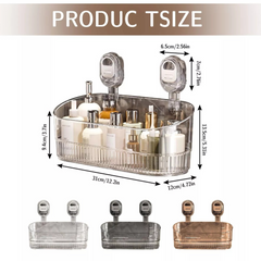 Wall Mounted Suction Type Bathroom Storage Organizer Rack