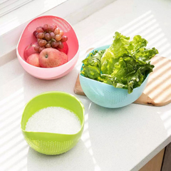 Plastic Rice Washing Colander Strainer Basket for Rice, Vegetables, and Fruits Plastic Rice Washing Colander Strainer Basket for Rice, Vegetables, and Fruits