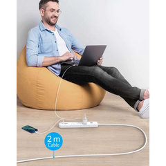 موزع الطاقة Anker PowerExtend 6 في 1 - أبيض A9136K21  موزع الطاقة Anker PowerExtend 6 في 1 - أبيض A9136K21