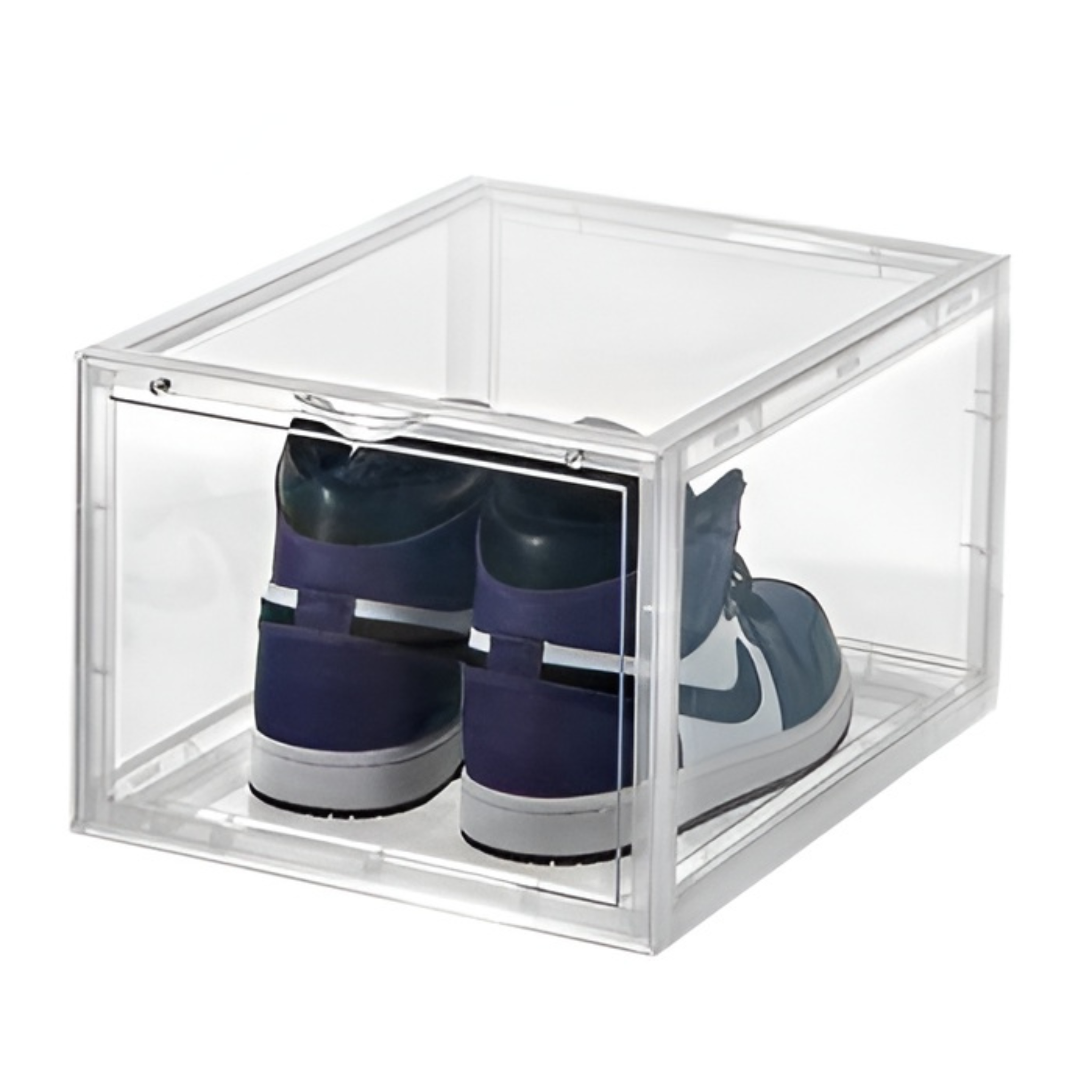 Stackable Transparent Clear Shoe Organizer Box, Multipurpose Sneaker Storage Display Box