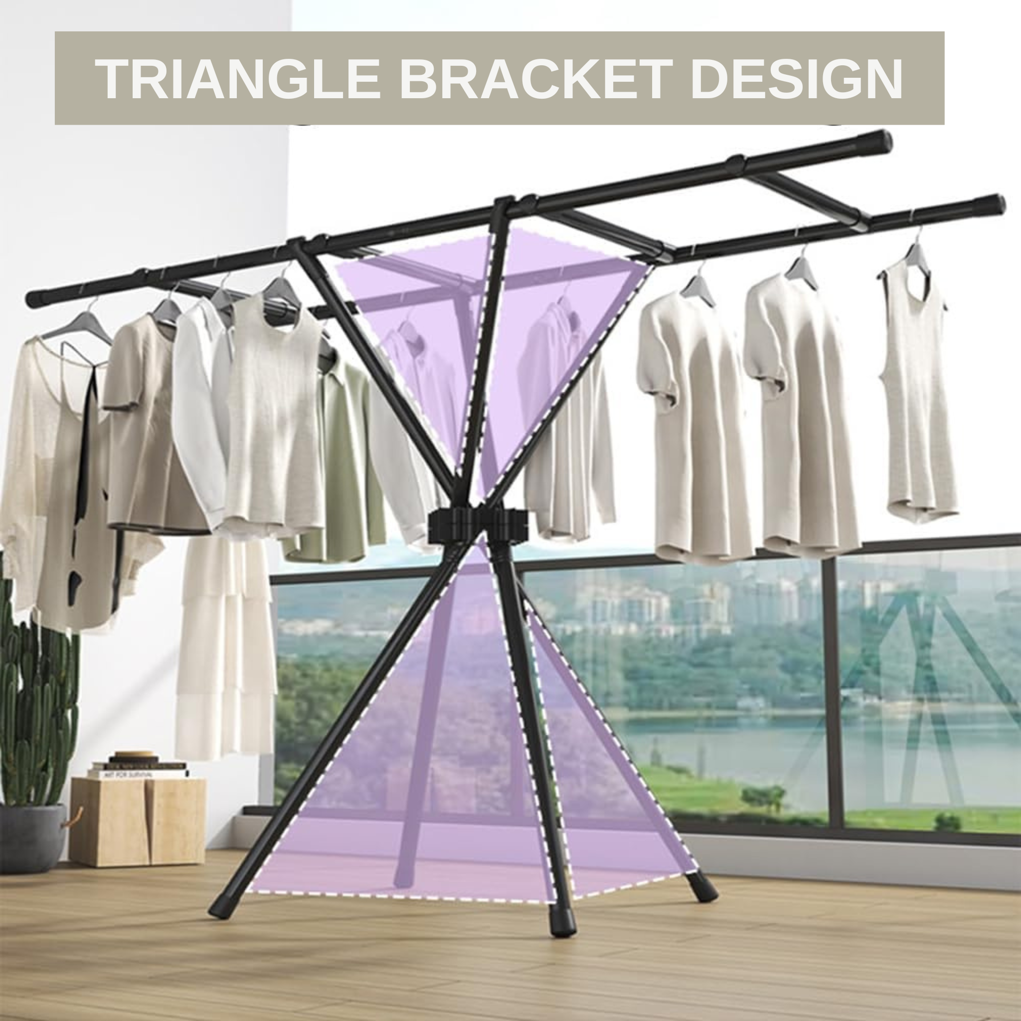 Collapsible Clothes Airer, Folding Clothes Drying Rack
