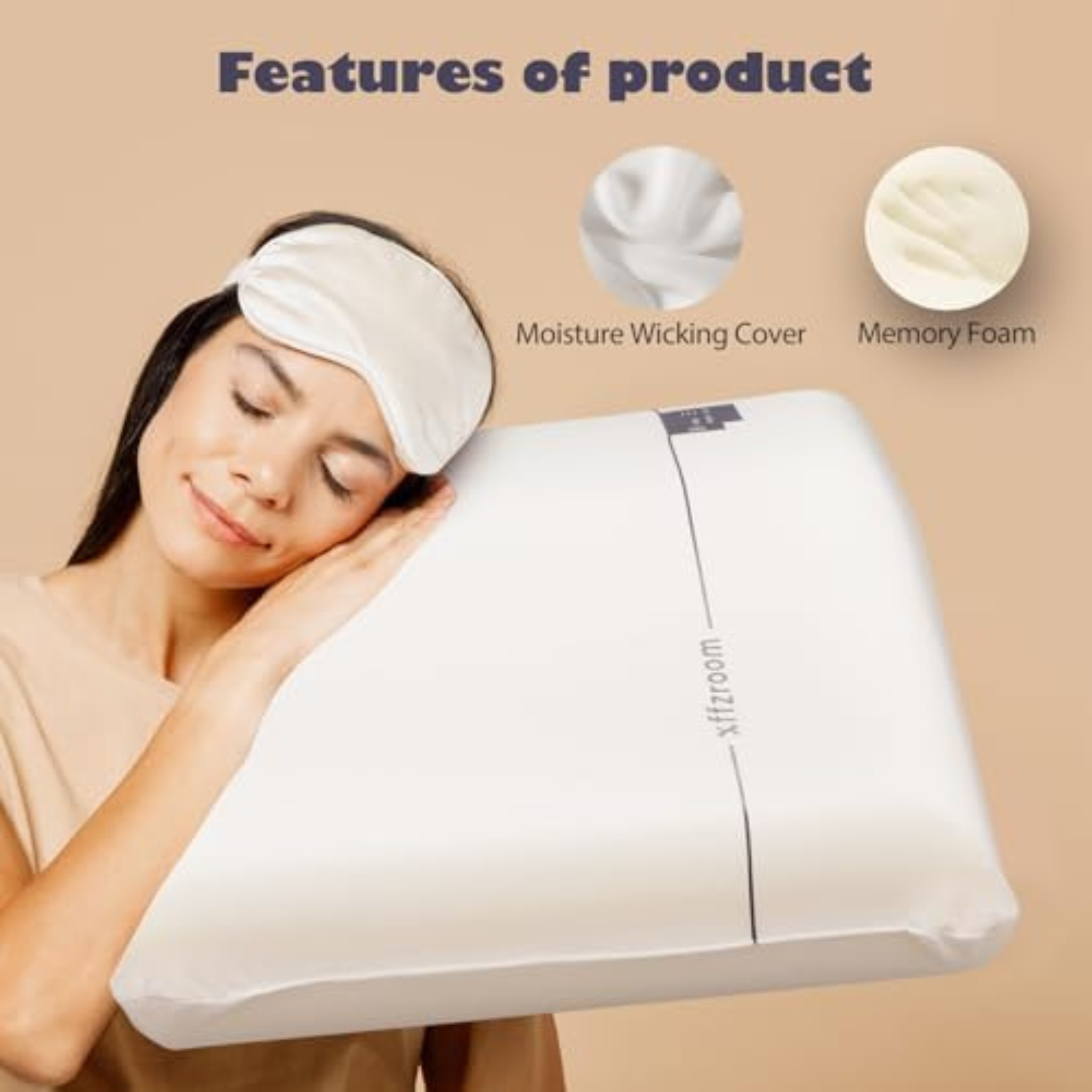 Slow Rebound Memory Foam Pillow for Neck Pain Relief & Super Comfy Sleep