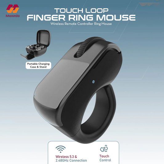 Moxedo Touch Loop Finger Ring Mouse - Wireless Remote Controller Ring Mouse