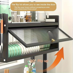 Dish Rack with Cover - Over The Sink Kitchen Dish Drying Rack