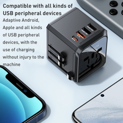 Yesido MC24 20W 3 USB + Type-C Ports Universal Travel Adapter