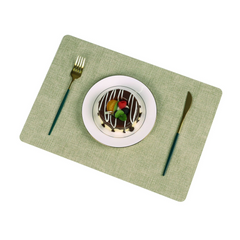 Waterproof Non-Slip Double-Sided Western Style Leather Placemats for Dining Table