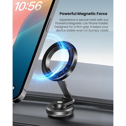 Moxedo 360° Rotating Foldable Snap-On Magnetic Car Phone Holder