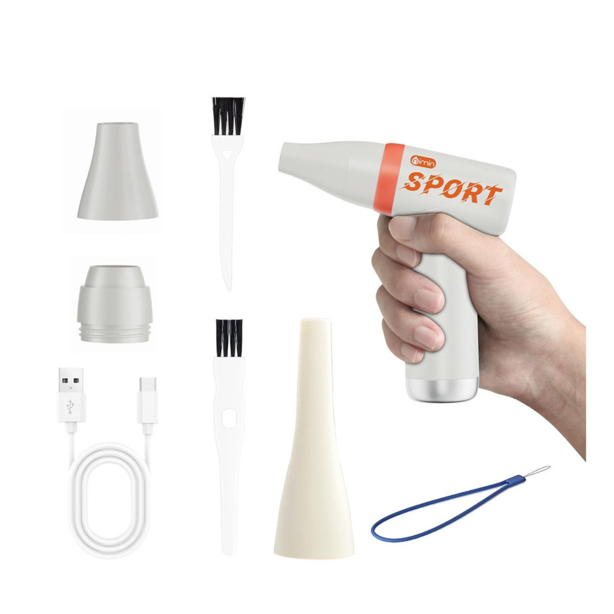 One Touch High Speed Mini Fan - Air Dryer, Portable Air Blower