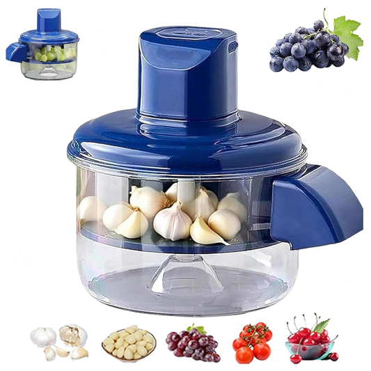 Portable Electric Automatic Garlic and Fruits Peeler Machine Blue