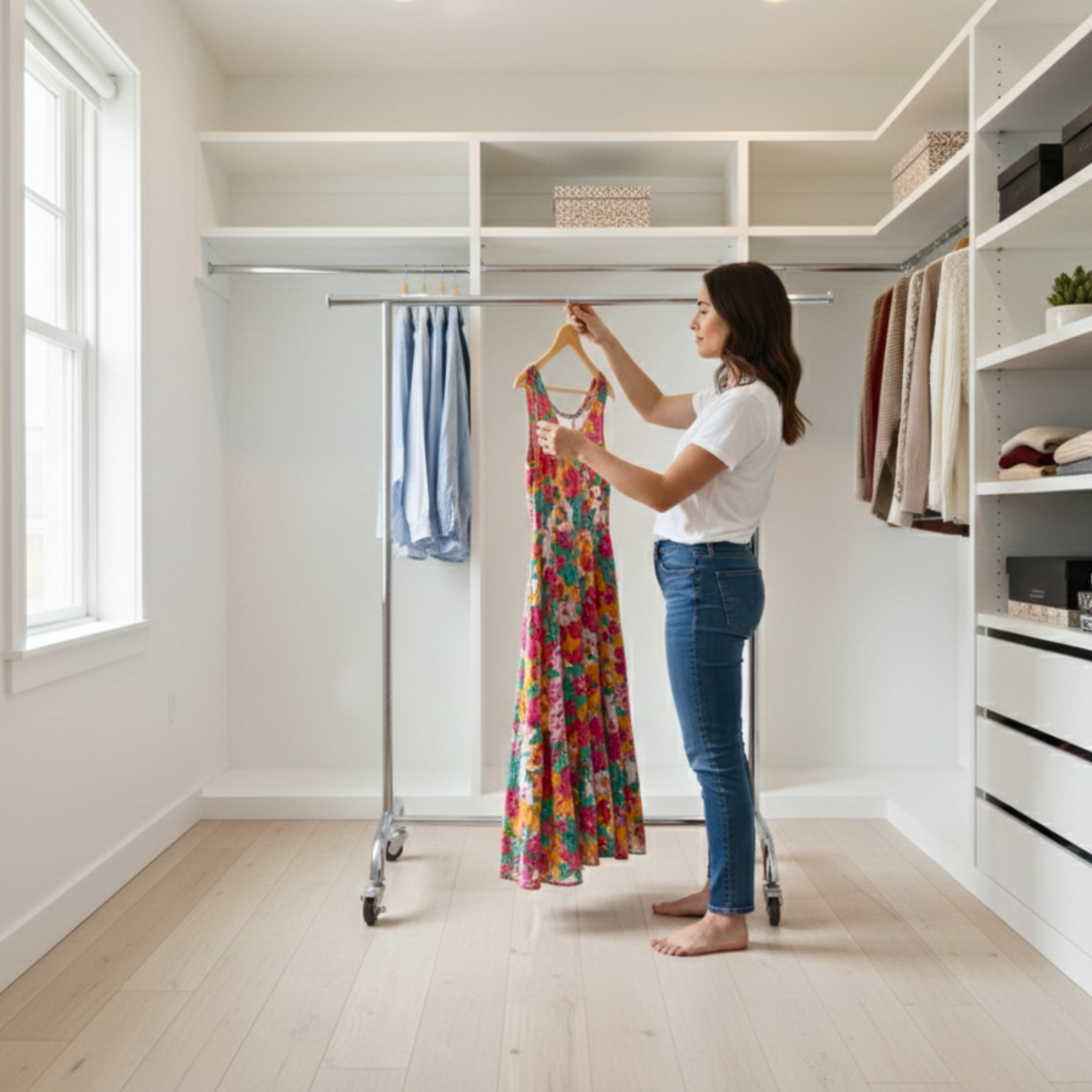 Abaya Stand with Wheels for Shops and Boutiques