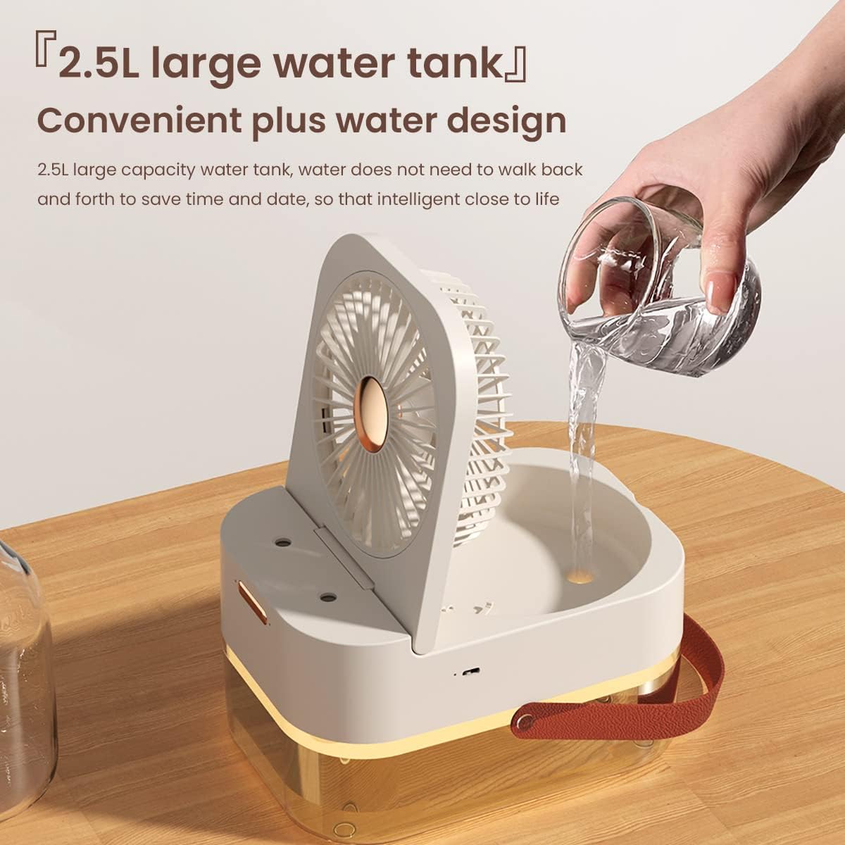 3 Speed Desk Air Cooler Fan with Dual Mist Spray