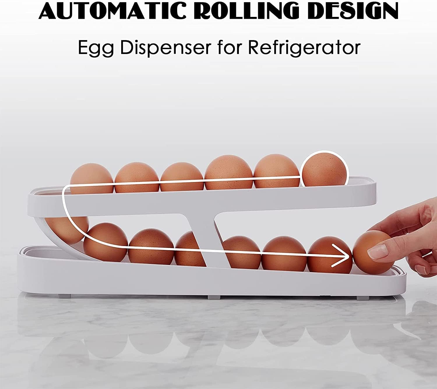 2 Layer Auto Scrolling Egg Rack