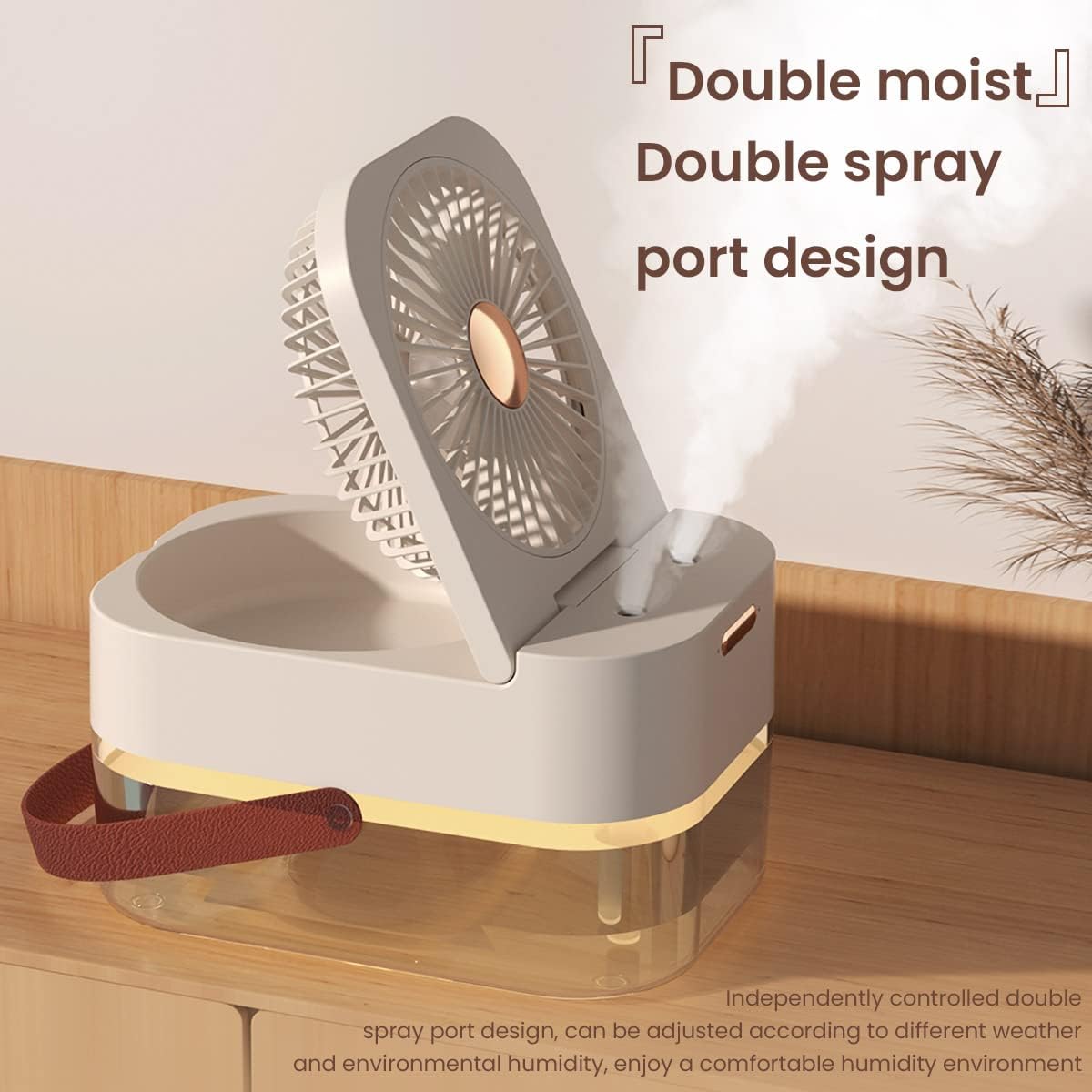 3 Speed Desk Air Cooler Fan with Dual Mist Spray