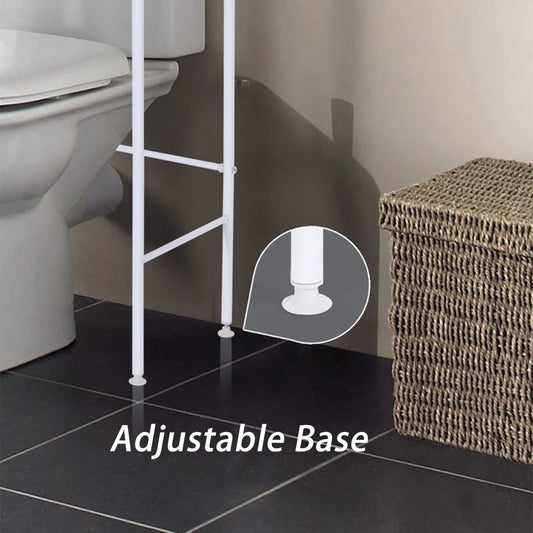 3 Layer Metal Toilet Storage Rack (White)