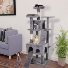 Indoor Cat Tree House, 5 Level Cat Climbing Tower