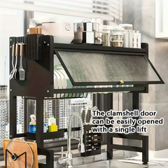 Dish Rack with Cover - Over The Sink Kitchen Dish Drying Rack