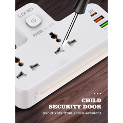 LDNIO SC2311 - شريط مقبس الطاقة للشحن السريع