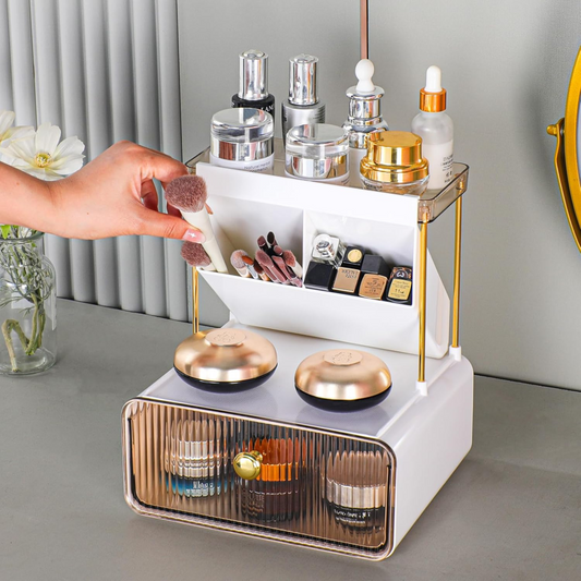 Cosmetics & Vanity Makeup Organizer with Drawer