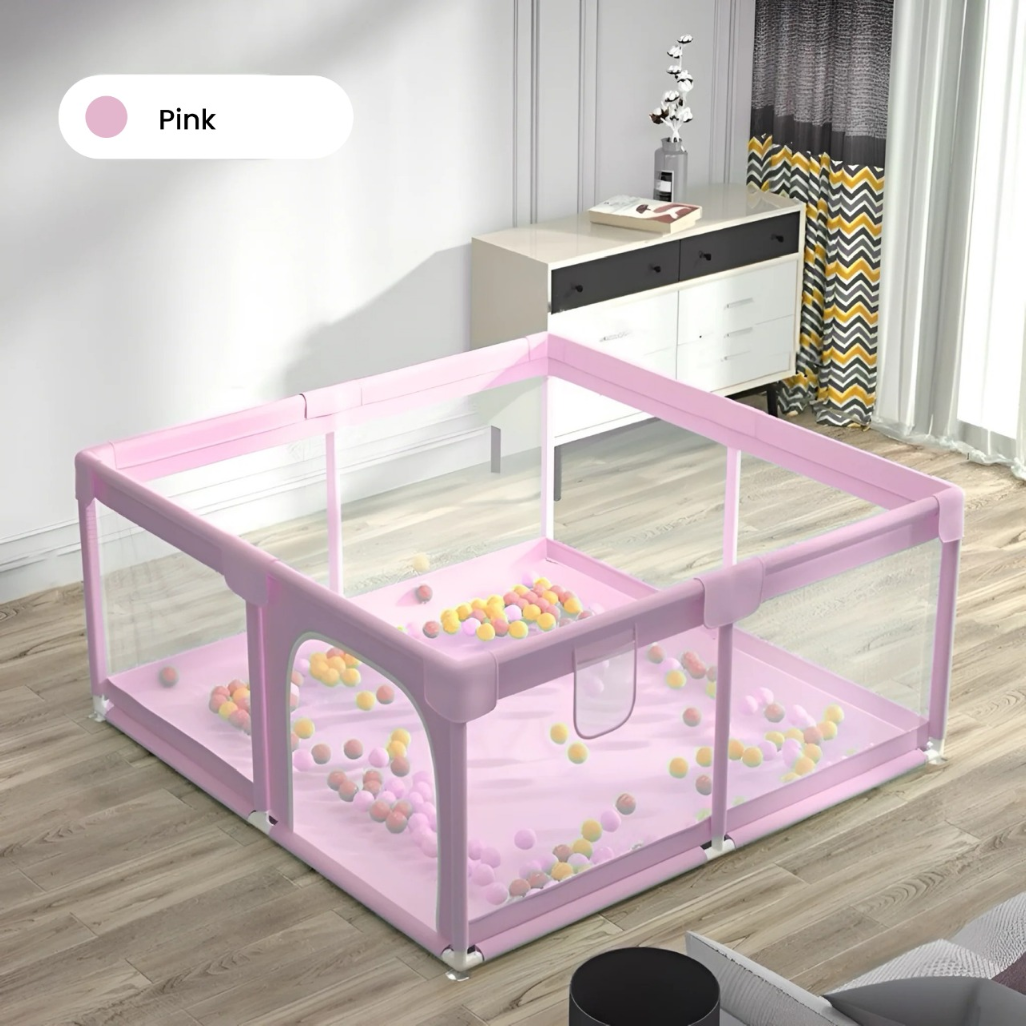 Playpen for Babies 180 x 200 cm Pink