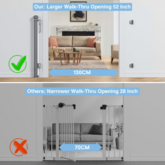 Retractable Wide Pet & Baby Gate for Stairs and Doors